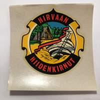 Hirvaan Hiidenkirnut, Hirvaa - Sukulanrakka, Rovaniemi -siirtokuva / vesisiirtokuva / dekaali -1960-luvun matkamuisto