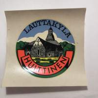 Lauttakylä - Huittinen -siirtokuva / vesisiirtokuva / dekaali -1960-luvun matkamuisto