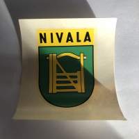 Nivala -siirtokuva / vesisiirtokuva / dekaali -1960-luvun matkamuisto