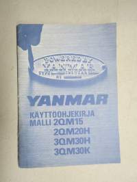 Yanmar 2QM15, 2QM20H, 3QM30H, 3QM30K perämoottori -käyttöohjekirja, suomenkielinen