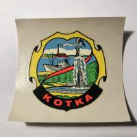 Kotka -siirtokuva / vesisiirtokuva / dekaali -1960-luvun matkamuisto