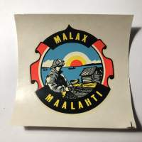 Malax - Maalahti -siirtokuva / vesisiirtokuva / dekaali -1960-luvun matkamuisto