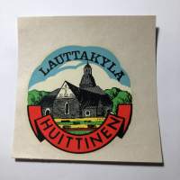 Lauttakylä - Huittinen -siirtokuva / vesisiirtokuva / dekaali -1960-luvun matkamuisto