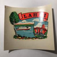 Lahti -siirtokuva / vesisiirtokuva / dekaali -1960-luvun matkamuisto
