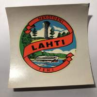 Lahti - Näkötorni - Tehi -siirtokuva / vesisiirtokuva / dekaali -1960-luvun matkamuisto