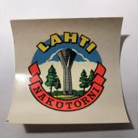 Lahti - Näkötorni -siirtokuva / vesisiirtokuva / dekaali -1960-luvun matkamuisto