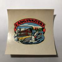 Langinkoski -siirtokuva / vesisiirtokuva / dekaali -1960-luvun matkamuisto