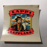 Lappi - Lappland -siirtokuva / vesisiirtokuva / dekaali -1960-luvun matkamuisto