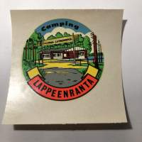 Lappeenranta - Camping -siirtokuva / vesisiirtokuva / dekaali -1960-luvun matkamuisto