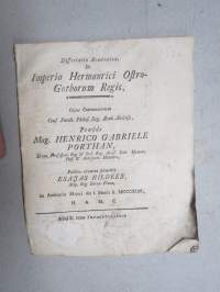 De imperio Hermanrici Ostrogothorum regis 2 -Turun akatemia väitöskirja 1794