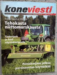 Koneviesti 2003 nr 6 - Krone EasyCut 3200 CV Tehokasta niittomurskausta, Timberjack ja Ässä näytöskiertueella, Peruskorjaus jatkaa parsinavetan käyttöikää, ym.