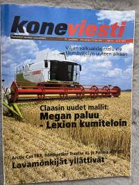 Koneviesti 2003 nr 12 - Viljan valkuaislajittelu vie täsmäviljelyn uuteen aikaan, Claasin uudet mallit: Megan paluu - Lexion kumiteloin, ym.