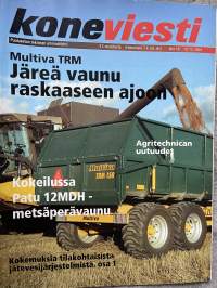 Koneviesti 2003 nr 18 - Multiva TRM Järeä vaunu raskaaseen ajoon, Agritechnican uutuudet, Kokeilussa Patu 12 MDH - metsäperävaunu, ym.