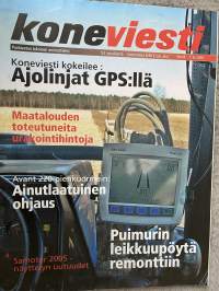 Koneviesti 2005 nr 8 - Koneviesti kokeilee: Ajolinjat GPS:llä, Maatalouden toteutuneita urakointihintoja, Avant 220-pienkurmain: Ainutlaatuinen ohjaus, ym.