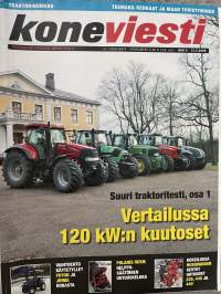 Koneviesti 2009 nr 4 - Suuri traktoritesti, osa 1, Vertailussa 120 kW:n kuutioiset, Vaihtoehto käytetylle? Foton ja Jinma Kiinasta, Polaris Rush, ym.