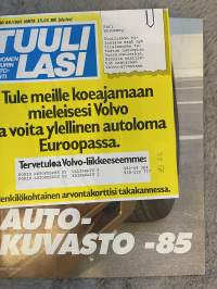 Tuulilasi 1985 nr 4B - Kaikki henkilöautot, Tekniset tiedot ja hinnat, Matkailuvaunut, kaksipyöräiset, Suuri autokuvasto, ym.