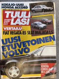 Tuulilasi 1985 nr 11 - Vertailu: Fiat Regata 85 Seat Malaga 1,5, Uusi etuvetoinen Volvo, Kestotesti: Toyota Corolla FX 1,3 DX, ym.
