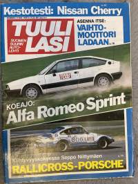 Tuulilasi 1983 nr 7 - Asenna itse: Vaihto-moottori Ladaan, Koeajo: Alfa Romeo Sprint, Kiihtyvyyskokeessa Seppo Niittymäen rallicross-Porche, ym.