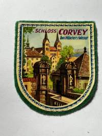 Schloss Corvey bei Höxter / Weser -hihamerkki, kangasmerkki -matkamuistomerkki