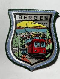 Bergen Flöybanen -hihamerkki, kangasmerkki -matkamuistomerkki