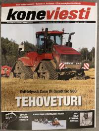 Koneviesti 2013 nr 2 - Esittelyssä Case IH Quadtrac 500 tehoveturi, Doosan uutuudet Suomeen, Kokeilussa leveätelaiset kelkat, Kivet halki hydrauli-voimalla, ym.