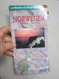 Norwegen - Landkarte mit Reiseführer -kartta, Norja