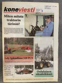 Koneviesti 2002 nr 9 - Miten mitata traktorin tärinää?, Lely Splendimo 320 PCN, Oululainen oksaleikkuri, Nissan Pick-up , King Cab 2.5, ym.