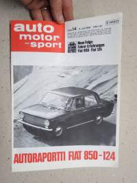 Fiat 850-124 Autoraportti 1968 - Auto Motor und Sport  eripainos