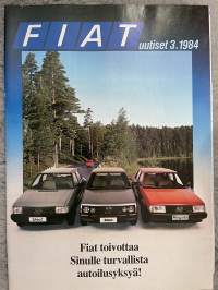 Fiat-Uutiset 1984 nr 3 - Fiat toivottaa sinulle turvallista autoilu syksyä, Kauppaneuvos Esko Metsäkonkola on poissa -asiakaslehti,customer magazine