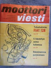 Moottoriviesti 1969 nr 5 -Tustuimme: Fiat 128, 6 käytettyä autoa kokeessa, Rakennamme purjeveneen, ym.