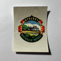 Utsjoki - Matkailu hotelli -siirtokuva / vesisiirtokuva / dekaali -1960-luvun matkamuisto