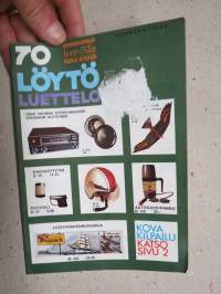1970 Löytöluettelo / Löytötalo Finnroute -postimyyntiluettelo