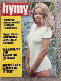 Hymy 1972 nr 9 - Jyväskylän itsemurha-aalto vuorossa Esko Jämsén, Veikko Ennalla onnellisten alastomien alastomien saarella, Laila Kinnusen uusi rakastettu, ym.