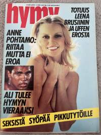 Hymy 1976 nr 1 - Totuus Leena Brusiinin ja Uffen erosta, Anne Pohtamo: Riitaa mutta ei eroa, Ali tulee hymyn vieraaksi, ym.
