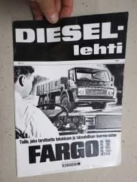 Diesel-lehti 1969 nr 5, VR sähköistys, Veho koulutusohjelma, Vino etujousitus, Rabotti Atmo 750, Cummins - Berner, runsas mainoskuvitus työkoneista ja moottoreista