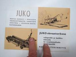 Juko elevaattorikone perunannostoon -myyntiesite / brochure