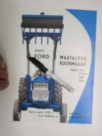 Ford maatalouskuormaajat 775, 775M, 885, 795 -myyntiesite / brochure