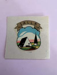 Salla -siirtokuva / vesisiirtokuva / dekaali -1960-luvun matkamuisto