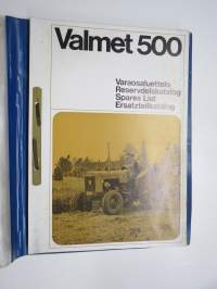 Valmet 500 traktori Varaosaluettelo - Reservdelskatalog - Spare parts catalogue - Ersatzteilkatalog