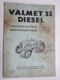 Valmet 33 diesel traktori Varaosaluettelo nr 570001 alkaen - Reservdelskatalog