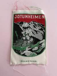 Jotunheimen -hihamerkki, kangasmerkki -matkamuistomerkki