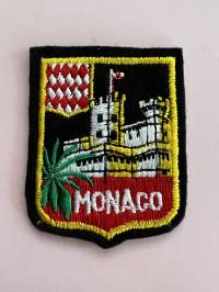 Monaco -hihamerkki, kangasmerkki -matkamuistomerkki