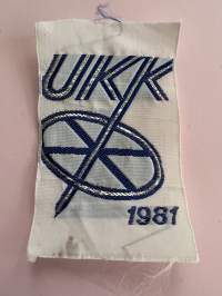 Ukko - 1981 -hihamerkki, kangasmerkki -matkamuistomerkki