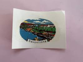 Savonlinna -siirtokuva / vesisiirtokuva / dekaali -1960-luvun matkamuisto