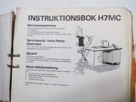 Åkerman H7MC Instruktionsbok - Reservdelskatalog / Instructions - Parts -kaivinkone -käyttöohjeet, huolto-ohjeita, varaosaluettelo -kielinä ruotsi ja osin englanti