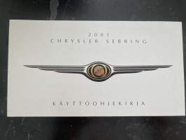 Chrysler Sebring 2001 -käyttöohjekirja