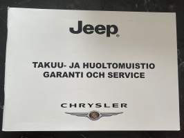 Jeep 2012 -  Takuu- ja huoltomuistio