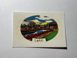 Lahti -siirtokuva / vesisiirtokuva / dekaali -1960-luvun matkamuisto