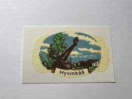 Hyvinkää -siirtokuva / vesisiirtokuva / dekaali -1960-luvun matkamuisto