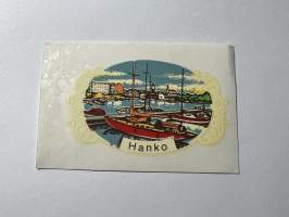 Hanko -siirtokuva / vesisiirtokuva / dekaali -1960-luvun matkamuisto